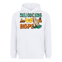 White rejoicing in hope Heavyweight Hoodie - NancyCooperArtShop