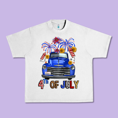 Western Fourth Of July Truck Urban Heavy Tee Designed By Fadigitalartstudio