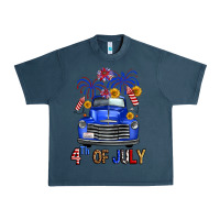 Midnight Navy western fourth of july truck Urban Heavy Tee - FaDigitalArtStudio