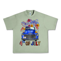 Oil Green western fourth of july truck Urban Heavy Tee - FaDigitalArtStudio