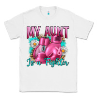 White Breast Cancer My Aunt İs A Fighter Classic Tee - Artiststas