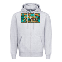 Heather Grey western  bison wild soul turquoise's gemstones  license plate template Zipper Hoodie - BarkalooDesign