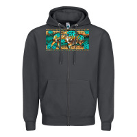 Smoke western  bison wild soul turquoise's gemstones  license plate template Zipper Hoodie - BarkalooDesign
