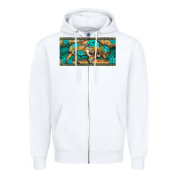 White western  bison wild soul turquoise's gemstones  license plate template Zipper Hoodie - BarkalooDesign