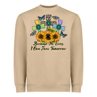 Mushroom because he lives i can face tomorrow Heavyweight Sweatshirt - CowhideDigitalArt