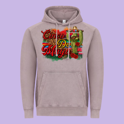 Cinco De Mayo Cactus Vintage Hoodie Designed By Texasbilliewilder