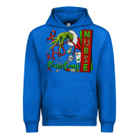 Cobalt Christmas Character Nurse Urban Hoodie - NancyCooperArtShop