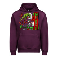 Mauve Wine Christmas Character Nurse Urban Hoodie - NancyCooperArtShop