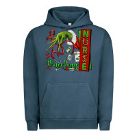Pigment Midnight Navy Christmas Character Nurse Urban Hoodie - NancyCooperArtShop