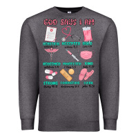 Charcoal Heather god says i am nurse Premium Sweatshirt - MaliasSmallBusiness