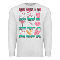 Oatmeal Heather god says i am nurse Premium Sweatshirt - MaliasSmallBusiness