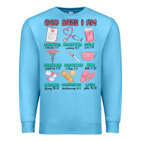 Ocean Blue god says i am nurse Premium Sweatshirt - MaliasSmallBusiness