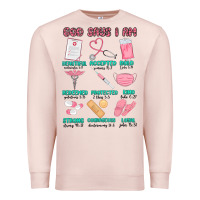 Pale Pink god says i am nurse Premium Sweatshirt - MaliasSmallBusiness