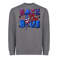 Storm Back the blue with lightning bolt 4th of july Heavyweight Sweatshirt - CowGirlArtShop