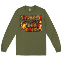 Army Green diamonds are a girl's best friend softball Long Sleeve Tee - Jasminsmagicworld