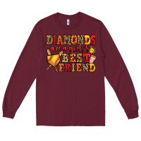 Burgundy diamonds are a girl's best friend softball Long Sleeve Tee - Jasminsmagicworld