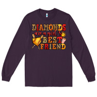 Plum diamonds are a girl's best friend softball Long Sleeve Tee - Jasminsmagicworld