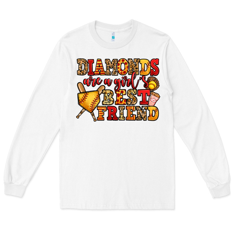 Diamonds Are A Girl's Best Friend Softball Long Sleeve Tee by Jasminsmagicworld | Teevron