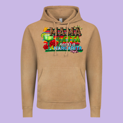 Mama Cita Needs A Margarita Vintage Hoodie Designed By Texasbilliewilder