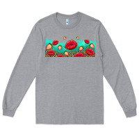 Heather Grey lips and strawberries Long Sleeve Tee - AdoDesignShop