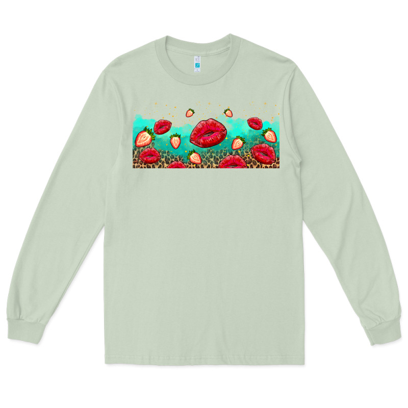 Lips And Strawberries Long Sleeve Tee by AdoDesignShop | Teevron