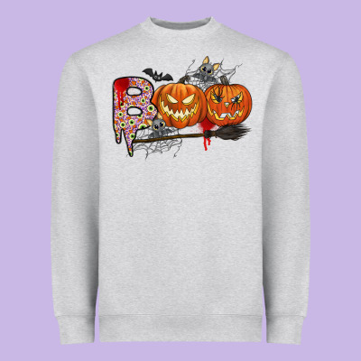 Boo Heavyweight Sweatshirt Designed By Cowhidedigitalart