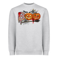 Heather Grey boo Heavyweight Sweatshirt - CowhideDigitalArt