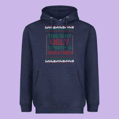 This Is My Ugly Christmas Heavyweight Hoodie Designed By Maliassmallbusiness