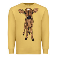 Antique Gold baby cow Premium Sweatshirt - NancyCooperArtShop