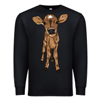 Black baby cow Premium Sweatshirt - NancyCooperArtShop