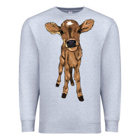 Heather Grey baby cow Premium Sweatshirt - NancyCooperArtShop