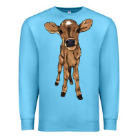 Ocean Blue baby cow Premium Sweatshirt - NancyCooperArtShop