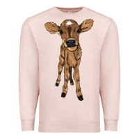 Pale Pink baby cow Premium Sweatshirt - NancyCooperArtShop