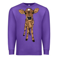 Purple baby cow Premium Sweatshirt - NancyCooperArtShop
