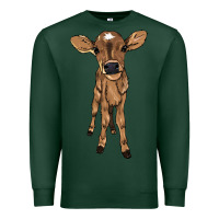 Sports Green baby cow Premium Sweatshirt - NancyCooperArtShop