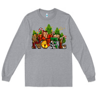 Heather Grey western noel Christmas gifts Long Sleeve Tee - AdoDesignShop