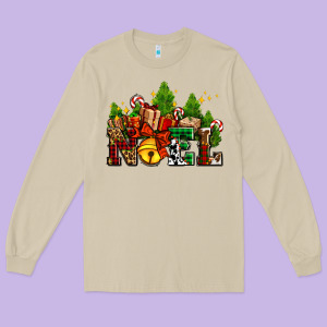 Western Noel Christmas Gifts Long Sleeve Tee Designed By Adodesignshop