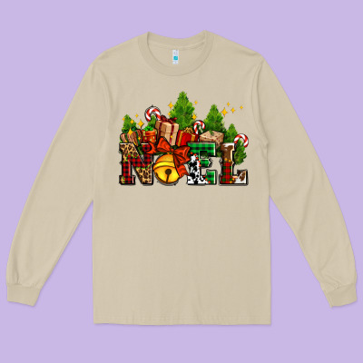 Western Noel Christmas Gifts Long Sleeve Tee Designed By Adodesignshop