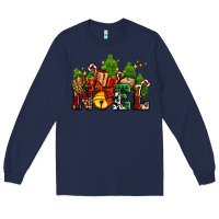 Navy western noel Christmas gifts Long Sleeve Tee - AdoDesignShop