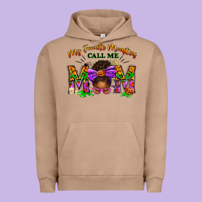 My Favorite Monsters Call Me Mom Urban Hoodie Designed By Texasbilliewilder