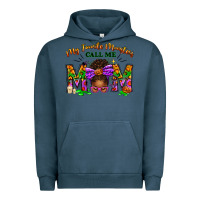 Pigment Midnight Navy My Favorite Monsters Call Me Mom Urban Hoodie - texasbilliewilder