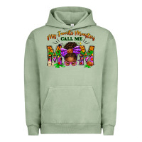 Pigment Oil Green My Favorite Monsters Call Me Mom Urban Hoodie - texasbilliewilder