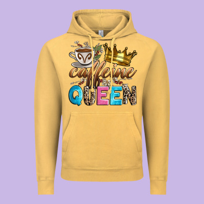 Caffeine Queen Vintage Hoodie Designed By Zillion Design Studio