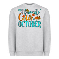 Heather Grey my favorite color is october Heavyweight Sweatshirt - HRA Design Shop