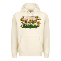 Tofu charolais cow with sunflower Premium Hoodie - LillyAllenDesigns