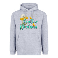 Heather Grey scatter kindness Heavyweight Hoodie - NancyCooperArtShop