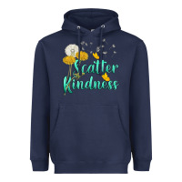 Navy scatter kindness Heavyweight Hoodie - NancyCooperArtShop