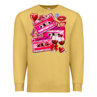 Antique Gold valentines day cassette Premium Sweatshirt - NancyCooperArtShop
