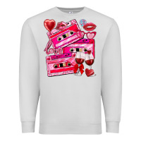 Dove Grey valentines day cassette Premium Sweatshirt - NancyCooperArtShop