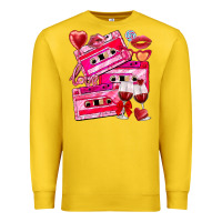 Lemon valentines day cassette Premium Sweatshirt - NancyCooperArtShop